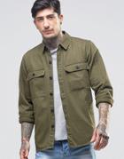Another Influence Chest Pocket Shirt - Green