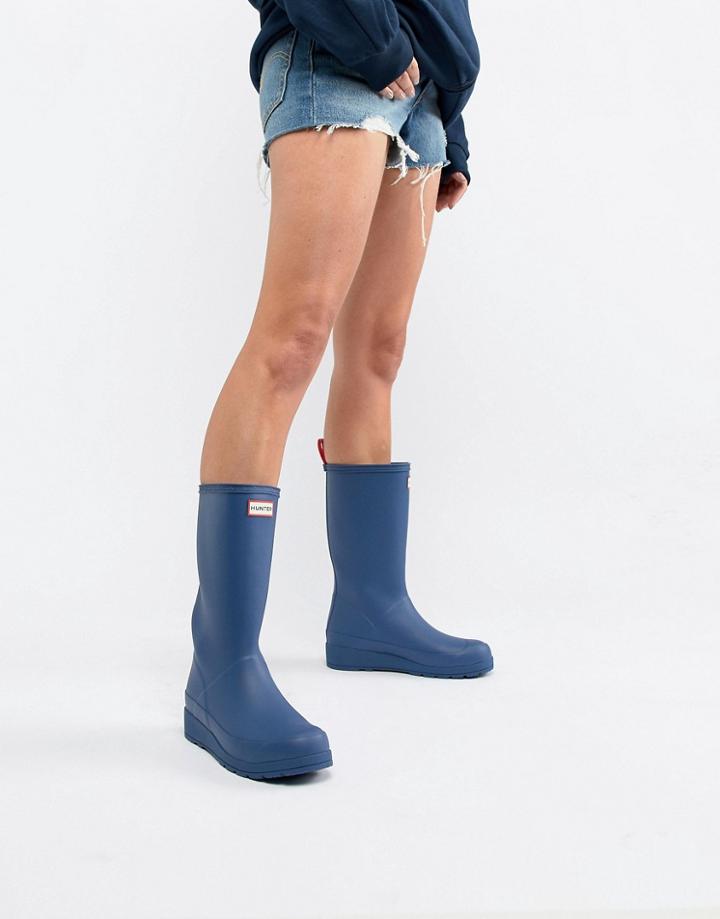 Hunter Original Play Blue Tall Wellington Boots