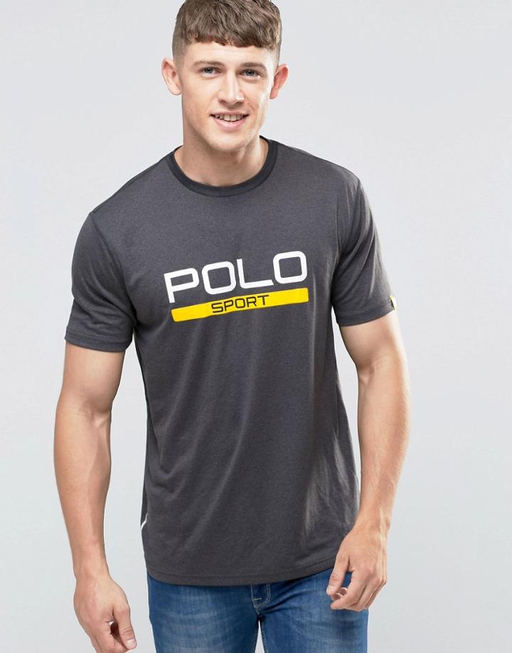 Polo Sport By Ralph Lauren Logo Regular Fit T-shirt In Grey - Gray