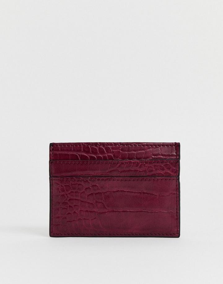 Pieces Croc Faux Leather Card Holder