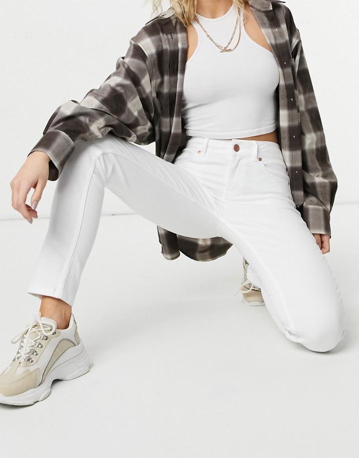 Oasis Cherry Denim Jeans In White