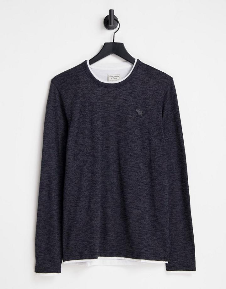 Abercombie & Fitch Long Sleeve T-shirt In Black