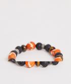 Reclaimed Vintage Inspried Bracelet With Semi Precious Tie Dye Stones Exclusive To Asos - Orange