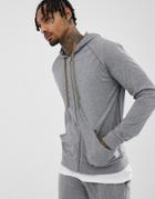 Paul Smith Jersey Lounge Hoodie In Gray Marl