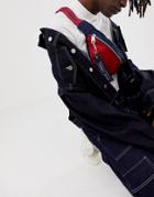 Tommy Jeans Tape Tassle Fanny Pack In Navy And Red - Navy