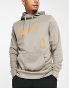 Nike Training Therma-fit 6mo Hbr Logo Fleece Hoodie In Gray
