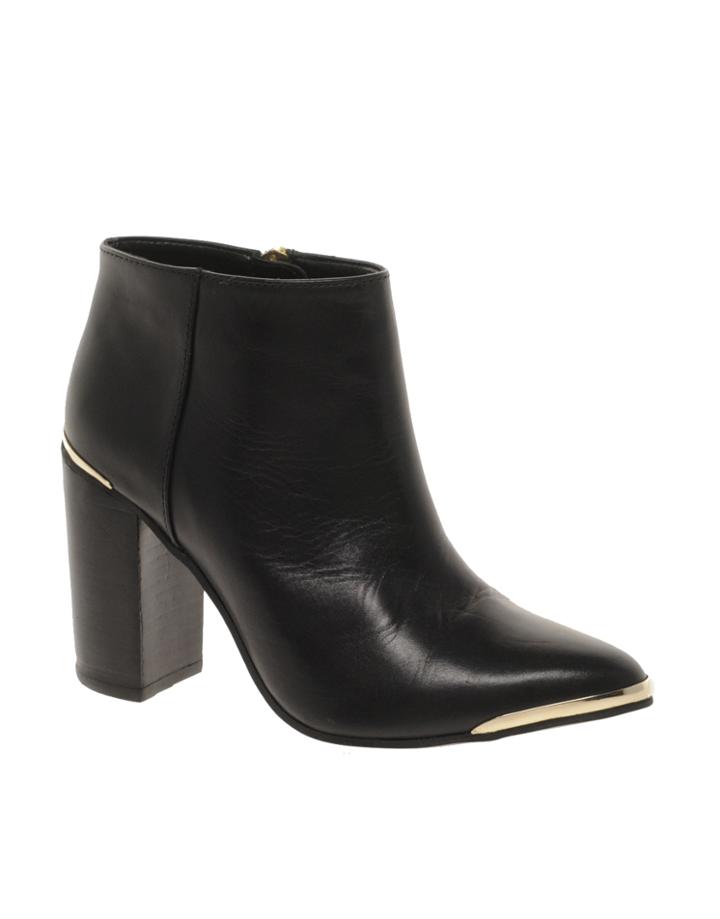 Asos Addict Leather Ankle Boots