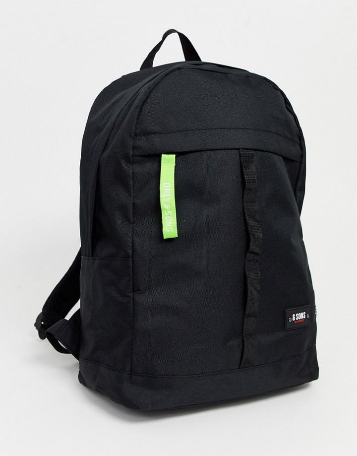 Only & Sons Black Backpack