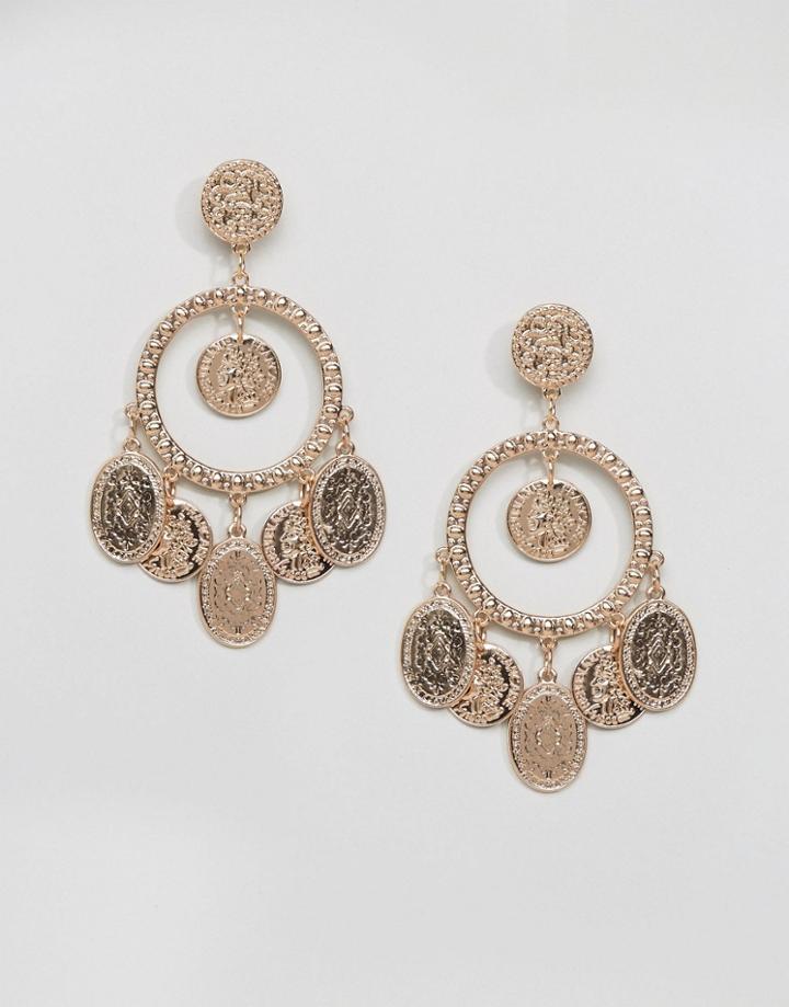 Ashiana Festival Coin Detail Earrings - Gold