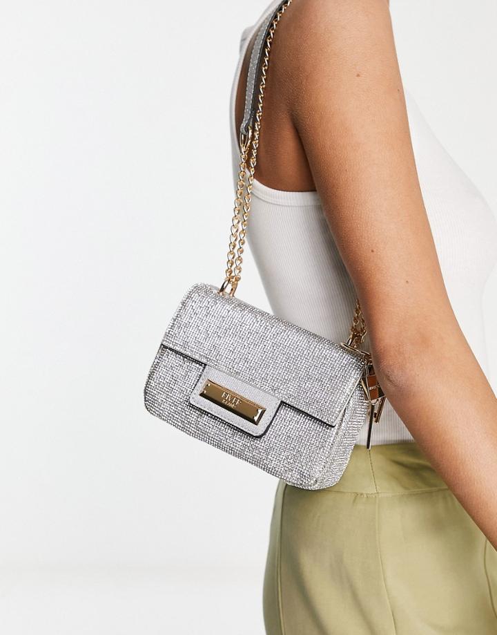 River Island Shoulder Bag In Silver