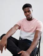 Jack & Jones Originals T-shirt With Color Block Panels - Pink