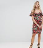 Asos Maternity Bright Floral Bandeau Mini Dress - Multi