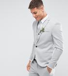 Noak Skinny Wedding Suit Jacket In Pale Gray - Gray