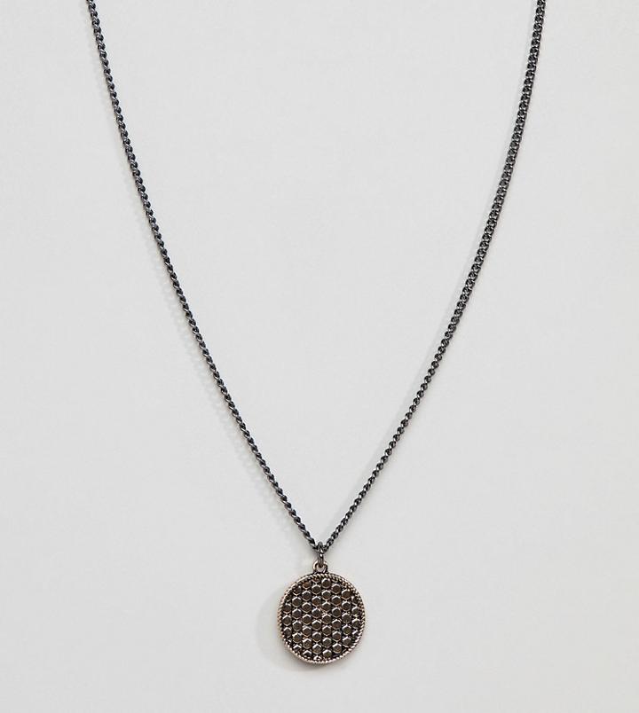 Designb Circle Necklace In Gunmetal & Rose Gold Exclusive To Asos - Gold