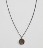 Designb Circle Necklace In Gunmetal & Rose Gold Exclusive To Asos - Gold