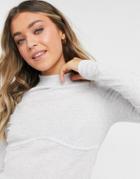 Cotton: On Long Sleeve Top In Gray-grey