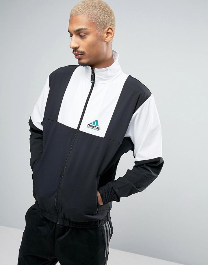 Adidas Originals Equipment Track Jacket In Black Bk7668 - Black