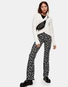 Topshop Flared Pants In Multi Floral