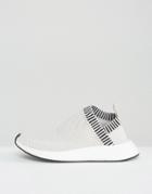 Adidas Originals Beige Nmd Cs2 Primeknit Sneakers - Gray