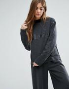 Ellesse Minimal Sweatshirt With Tonal Logo Co-ord - Gray