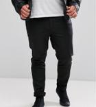 Asos Plus Super Skinny Jeans In Coated Black - Black