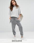 Micha Lounge Stripe Cuff Knitted Jogging Bottom - Gray