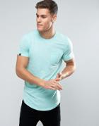 Produkt Longline T-shirt With Pocket - Blue