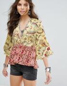 Somedays Lovin Festival Printed 3/4 Sleeve Top - Multi