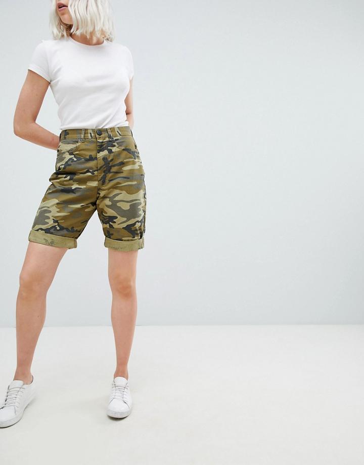 Asos Design Balloon Shorts In Camo Print - Multi