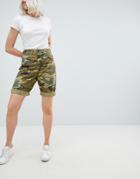 Asos Design Balloon Shorts In Camo Print - Multi