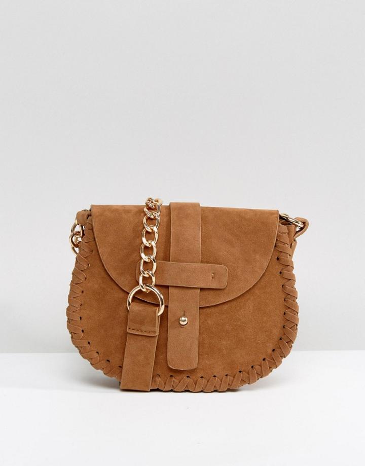 Yoki Across Body Saddle Bag - Tan