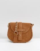 Yoki Across Body Saddle Bag - Tan