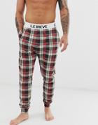 Le Breve Checked Lounge Sweatpants-red