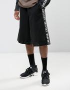 Asos Basketball Shorts With Side Tape In Black - Black