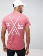 Friend Or Faux Palasade Back Print T-shirt - Pink