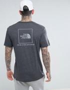 The North Face T-shirt With Reflective Back Box Logo In Gray - Gray