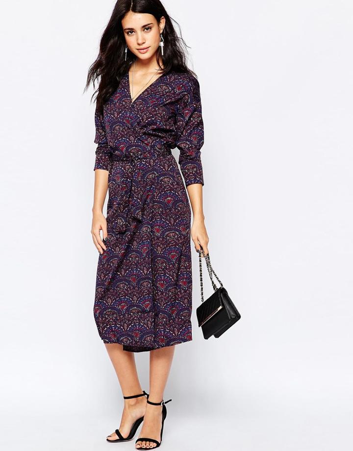 Vila Boho Tunic Dress - Navy