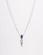 Asos Necklace Pack With Cross And Semi-precious Pendants - Rhodium