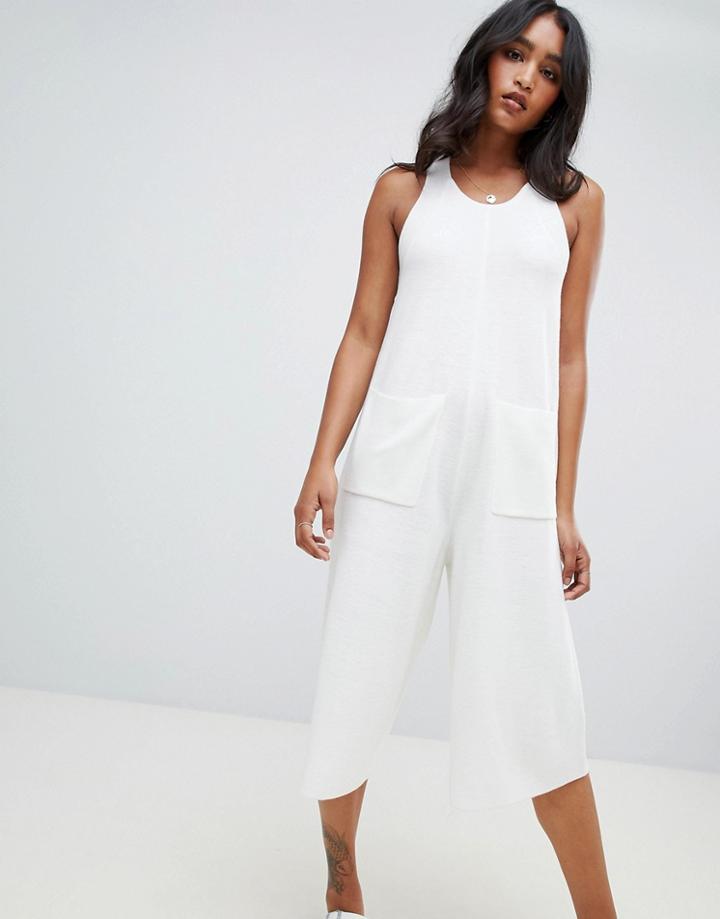 Micha Lounge Oversized Cropped Jumpsuit - Cream