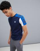 North Sails Slim Fit T-shirt With Sleeve Print In Navy - Navy