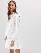 Stevie May Delerium Ditsy Floral Embroidered Dress - White