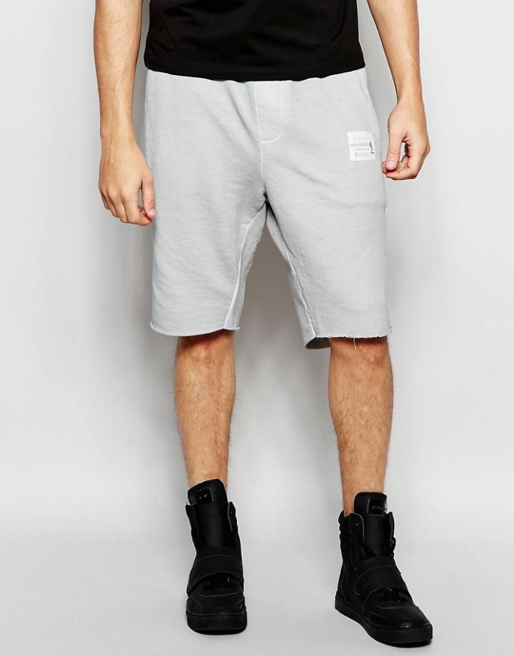 Religion Oil Wash Jersey Shorts - Rock Gray