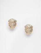 And Mary Lion Earrings - Gold