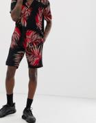 Sixth June Two-piece Short In Floral Print - Red