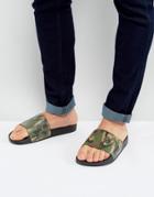 Brave Soul Sliders Camo Khaki - Green