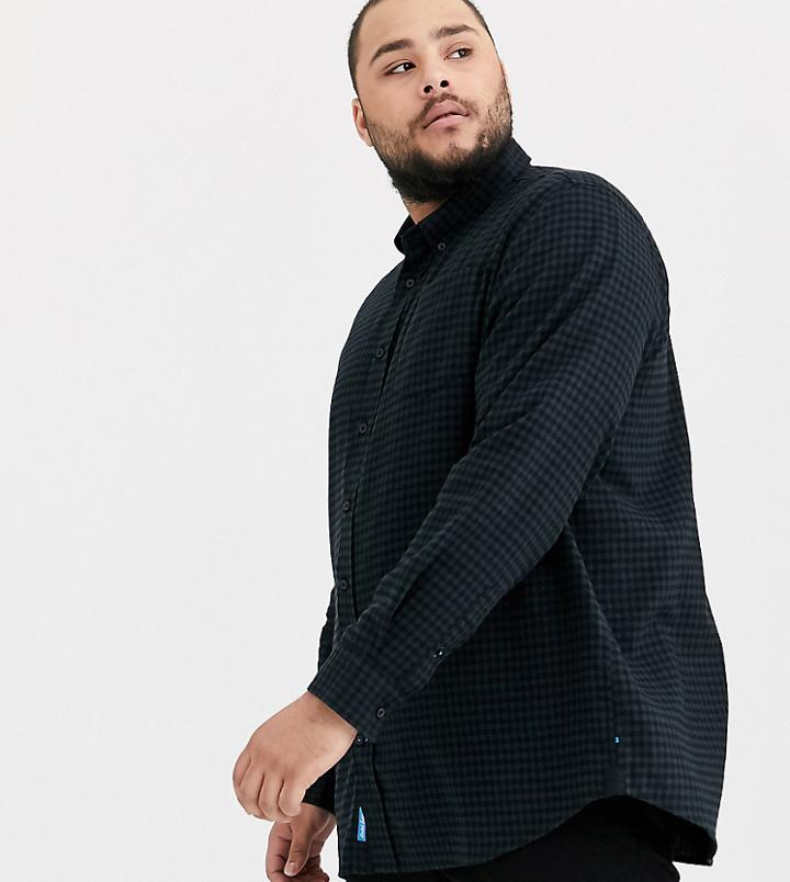 Duke King Size Check Shirt In Black