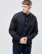 Lyle & Scott Bomber Track Top In Black - True Black