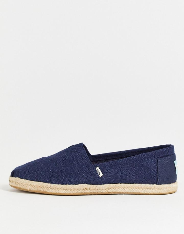 Toms Alpargata Rope Espadrilles In Blue