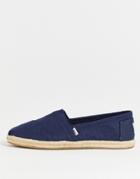 Toms Alpargata Rope Espadrilles In Blue