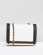 Aldo Quilted Contrast Cross Body Bag - White